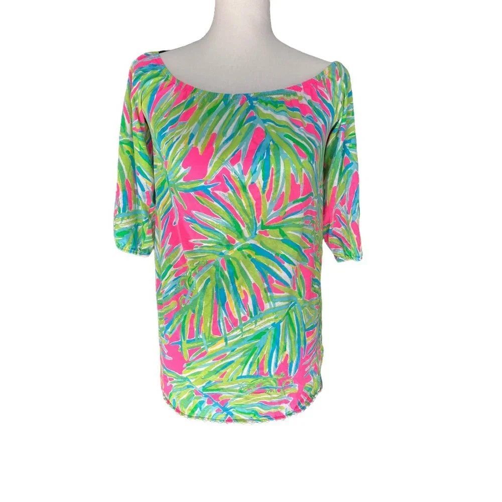 Lilly Pulitzer Girls Mini Enna Dress Royal Lime Size Large - Picture 1 of 8